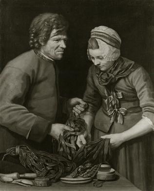 Gårdfarihandlaren. Kopia av tavla på Nationalmuseum.