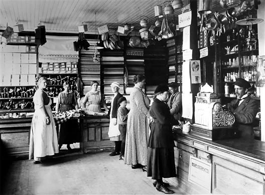 Interiör med kunder.