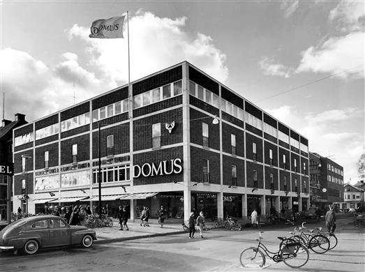 Exteriör av Domusvaruhuset i Umeå.