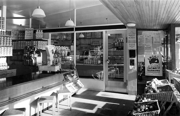 Interiör av Konsumbutik.