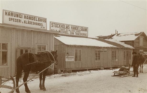 Bankkontor i Karungi under 1:a världskriget.