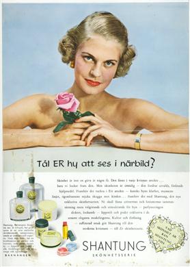 Annons från Barnängen för Shantung skönhetsserie.