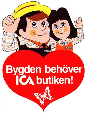 ICAnder och MonICA, klistermärke, 1982 ca.