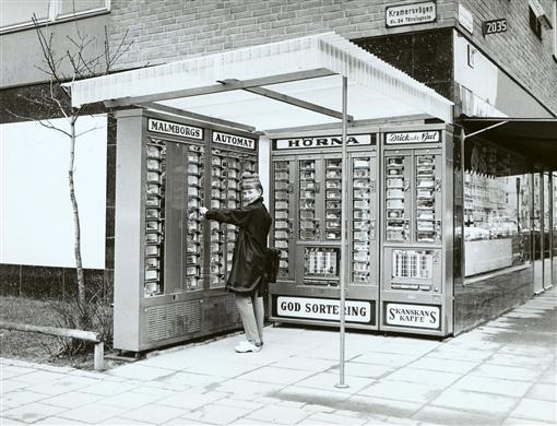 Malmö, 1963, Malmborgs Livsmedel (ICA), livsmedelsautomater.