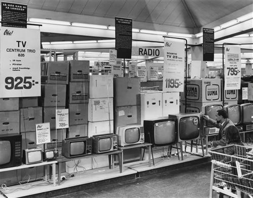 Interiör av TV- och radioavdelningen.