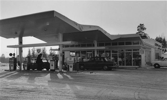 Exteriör av macken.